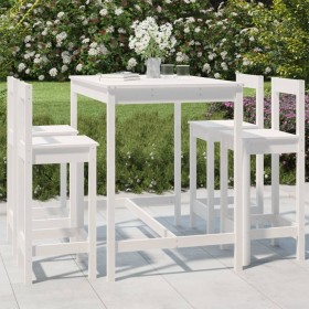 5-piece white pine wood garden table and high stools set by vidaXL, Garden sets - Ref: Foro24-3154751, Price: 311,61 €, Disco...