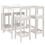 5-piece white pine wood garden table and high stools set by vidaXL, Garden sets - Ref: Foro24-3154751, Price: 311,61 €, Disco...