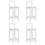 5-piece white pine wood garden table and high stools set by vidaXL, Garden sets - Ref: Foro24-3154751, Price: 311,61 €, Disco...