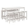 Garden table and high stools 9 pieces solid white pine wood by vidaXL, Garden sets - Ref: Foro24-3154766, Price: 643,59 €, Di...