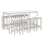 Garden table and high stools 9 pieces solid white pine wood by vidaXL, Garden sets - Ref: Foro24-3154766, Price: 654,22 €, Di...