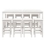 Garden table and high stools 9 pieces solid white pine wood by vidaXL, Garden sets - Ref: Foro24-3154766, Price: 643,59 €, Di...