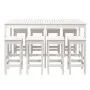 Garden table and high stools 9 pieces solid white pine wood by vidaXL, Garden sets - Ref: Foro24-3154766, Price: 654,22 €, Di...
