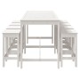 Garden table and high stools 9 pieces solid white pine wood by vidaXL, Garden sets - Ref: Foro24-3154766, Price: 643,59 €, Di...
