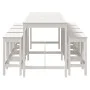 Garden table and high stools 9 pieces solid white pine wood by vidaXL, Garden sets - Ref: Foro24-3154766, Price: 654,22 €, Di...