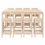 Set de mesa y taburetes altos jardín 9 pzas madera maciza pino de vidaXL, Conjuntos de jardín - Ref: Foro24-3154770, Precio: ...