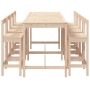 Garden table and high stools set 9 pieces solid pine wood by vidaXL, Garden sets - Ref: Foro24-3154770, Price: 486,65 €, Disc...