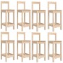 Garden table and high stools set 9 pieces solid pine wood by vidaXL, Garden sets - Ref: Foro24-3154770, Price: 486,65 €, Disc...
