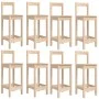 Set de mesa y taburetes altos jardín 9 pzas madera maciza pino de vidaXL, Conjuntos de jardín - Ref: Foro24-3154770, Precio: ...