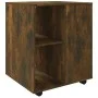 Armario ruedas madera contrachapada roble ahumado 60x53x72 cm de vidaXL, Taquillas y armarios de almacenamiento - Ref: Foro24...