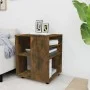 Armario ruedas madera contrachapada roble ahumado 60x53x72 cm de vidaXL, Taquillas y armarios de almacenamiento - Ref: Foro24...