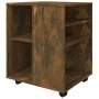 Armario ruedas madera contrachapada roble ahumado 60x53x72 cm de vidaXL, Taquillas y armarios de almacenamiento - Ref: Foro24...