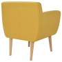 Sillón de tela amarillo de vidaXL, Sillones - Ref: Foro24-244069, Precio: 205,55 €