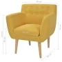 Sillón de tela amarillo de vidaXL, Sillones - Ref: Foro24-244069, Precio: 217,44 €, Descuento: %