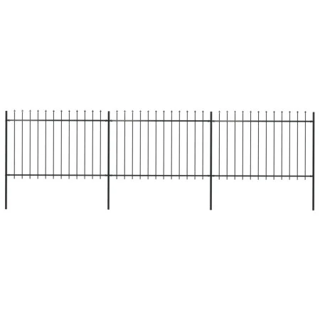 Gartenzäune mit schwarzen Stahllanzenspitzen 5,1x1,2 m von vidaXL, Zaunpaneele - Ref: Foro24-277622, Preis: 206,67 €, Rabatt: %