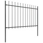 Valla de jardín con puntas de lanza acero negro 5,1x1,2 m by vidaXL, fence panels - Ref: Foro24-277622, Price: 177,95 €, Disc...