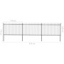 Gartenzäune mit schwarzen Stahllanzenspitzen 5,1x1,2 m von vidaXL, Zaunpaneele - Ref: Foro24-277622, Preis: 177,95 €, Rabatt: %
