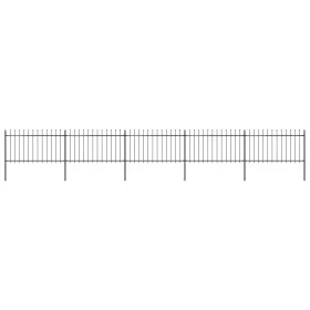 Garden fence with black steel spearheads 8.5x1 m by vidaXL, fence panels - Ref: Foro24-277615, Price: 291,36 €, Discount: %