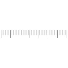 Garden fence with black steel spearheads 11.9x1 m by vidaXL, fence panels - Ref: Foro24-277617, Price: 407,70 €, Discount: %