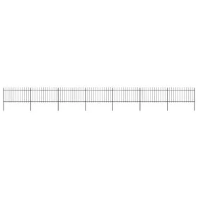 Gartenzaun mit Speerspitzen aus schwarzem Stahl 11,9x1 m von vidaXL, Zaunpaneele - Ref: Foro24-277617, Preis: 406,23 €, Rabat...