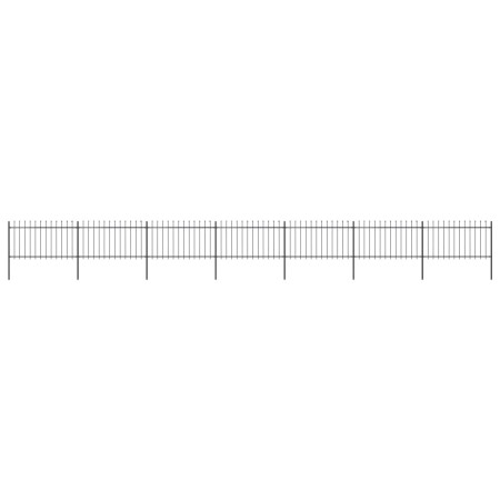 Gartenzaun mit Speerspitzen aus schwarzem Stahl 11,9x1 m von vidaXL, Zaunpaneele - Ref: Foro24-277617, Preis: 364,23 €, Rabat...