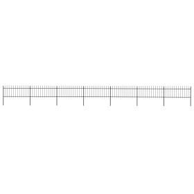 Gartenzaun mit Speerspitzen aus schwarzem Stahl, 11,9 x 0,8 m von vidaXL, Zaunpaneele - Ref: Foro24-277608, Preis: 339,91 €, ...