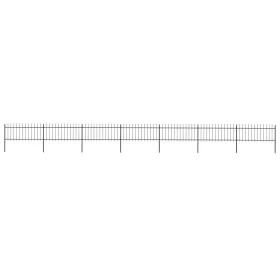Gartenzaun mit Speerspitzen aus schwarzem Stahl, 11,9 x 0,8 m von vidaXL, Zaunpaneele - Ref: Foro24-277608, Preis: 345,31 €, ...
