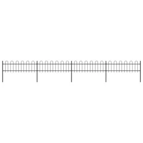 Gartenzaun mit schwarzen Stahlringspitzen 6,8 x 0,6 m von vidaXL, Zaunpaneele - Ref: Foro24-277641, Preis: 173,93 €, Rabatt: %