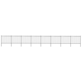 Garden fence with black steel spearheads 13.6x1.5 m by vidaXL, fence panels - Ref: Foro24-277636, Price: 539,70 €, Discount: %