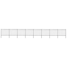 Garden fence with black steel spearheads 13.6x1.5 m by vidaXL, fence panels - Ref: Foro24-277636, Price: 542,52 €, Discount: %