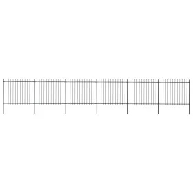 Gartenzaun mit Speerspitzen aus schwarzem Stahl 10,2x1,5 m von vidaXL, Zaunpaneele - Ref: Foro24-277634, Preis: 408,16 €, Rab...