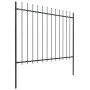 Garden fence with black steel spearheads 10.2x1.5 m by vidaXL, fence panels - Ref: Foro24-277634, Price: 406,09 €, Discount: %