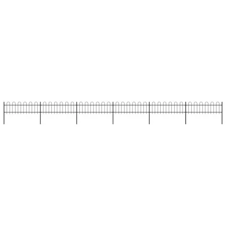 Gartenzaun mit schwarzen Stahlringspitzen 10,2 x 0,6 m von vidaXL, Zaunpaneele - Ref: Foro24-277643, Preis: 268,41 €, Rabatt: %