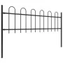 Gartenzaun mit schwarzen Stahlringspitzen 10,2 x 0,6 m von vidaXL, Zaunpaneele - Ref: Foro24-277643, Preis: 268,41 €, Rabatt: %