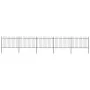 Garden fence with black steel hoop tips 8.5x1.2 m by vidaXL, fence panels - Ref: Foro24-277669, Price: 296,16 €, Discount: %