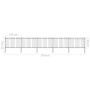 Gartenzaun mit schwarzen Stahlringspitzen 8,5 x 1,2 m von vidaXL, Zaunpaneele - Ref: Foro24-277669, Preis: 304,81 €, Rabatt: %