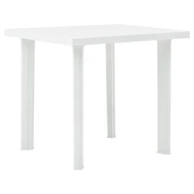 Weißer Gartentisch aus Kunststoff 80x75x72 cm von vidaXL, Gartentische - Ref: Foro24-48802, Preis: 76,65 €, Rabatt: %