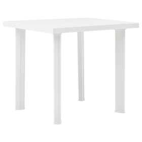 White plastic garden table 80x75x72 cm by vidaXL, Garden tables - Ref: Foro24-48802, Price: 74,35 €, Discount: %