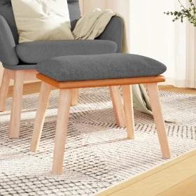 Fußhocker aus hellgrauem Stoff und Kunstleder 45x29,5x35 cm von vidaXL, Osmanen - Ref: Foro24-341446, Preis: 36,25 €, Rabatt: %