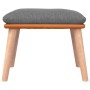 Footstool in light gray fabric and synthetic leather 45x29.5x35 cm by vidaXL, Ottomans - Ref: Foro24-341446, Price: 36,81 €, ...