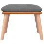 Footstool in light gray fabric and synthetic leather 45x29.5x35 cm by vidaXL, Ottomans - Ref: Foro24-341446, Price: 36,25 €, ...
