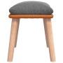 Fußhocker aus hellgrauem Stoff und Kunstleder 45x29,5x35 cm von vidaXL, Osmanen - Ref: Foro24-341446, Preis: 36,81 €, Rabatt: %