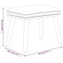 Footstool in light gray fabric and synthetic leather 45x29.5x35 cm by vidaXL, Ottomans - Ref: Foro24-341446, Price: 36,25 €, ...