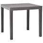 Gartentisch mit 2 braunen Kunststoffbänken von vidaXL, Gartensets - Ref: Foro24-48779, Preis: 95,93 €, Rabatt: %