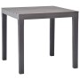Gartentisch mit 2 braunen Kunststoffbänken von vidaXL, Gartensets - Ref: Foro24-48779, Preis: 95,93 €, Rabatt: %