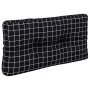 Kissen für Palettensofa 2 Stück schwarz karierter Stoff von vidaXL, Kissen für Stühle und Sofas - Ref: Foro24-360727, Preis: ...