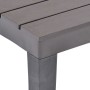 Gartentisch mit 2 braunen Kunststoffbänken von vidaXL, Gartensets - Ref: Foro24-48779, Preis: 95,93 €, Rabatt: %