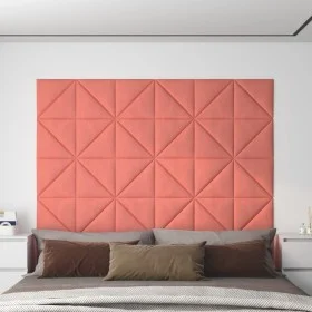 Wall panels 12 pcs pink velvet 30x30 cm 0.54 m² by vidaXL, Wall covering - Ref: Foro24-343950, Price: 25,91 €, Discount: %
