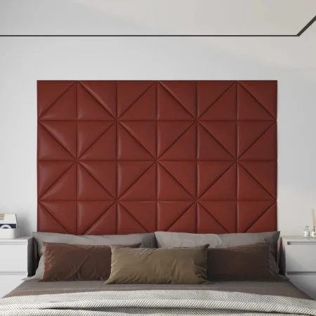 Wandpaneele 12 Stück rotes Kunstleder 30x30 cm 0,54 m² von vidaXL, Wandverkleidung - Ref: Foro24-343944, Preis: 19,44 €, Raba...