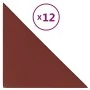 Wall panels 12 pcs red synthetic leather 30x30 cm 0.54 m² by vidaXL, Wall covering - Ref: Foro24-343944, Price: 19,43 €, Disc...